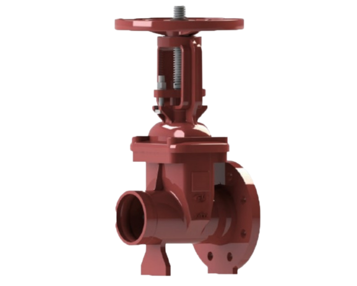 NSG OSY FG Flanged x Grooved OSY fire protection type gate valve FM approved Nordic Valves