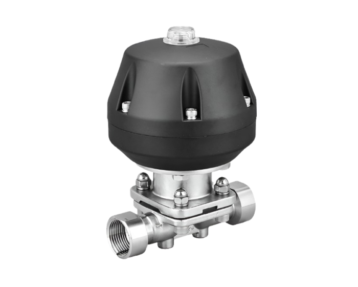 Sanitary diaphragm valve with female threaded Ends Nordic Valves