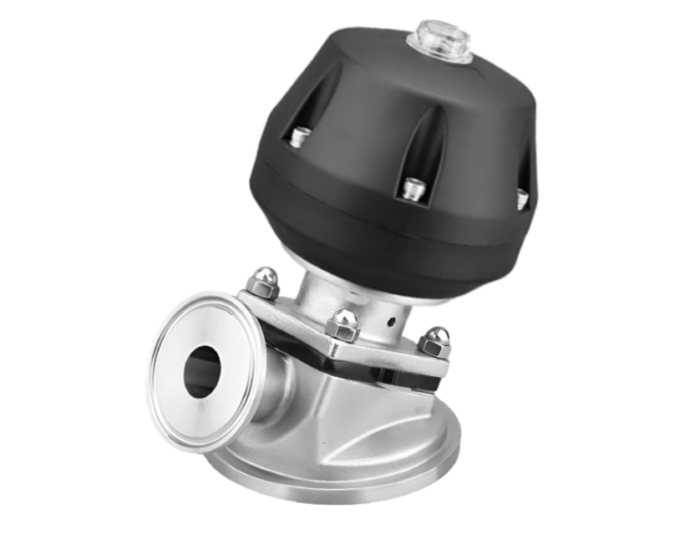 Sanitary tank bottom diaphragm valve with Tri Clamp Ends Nordic Valves 1